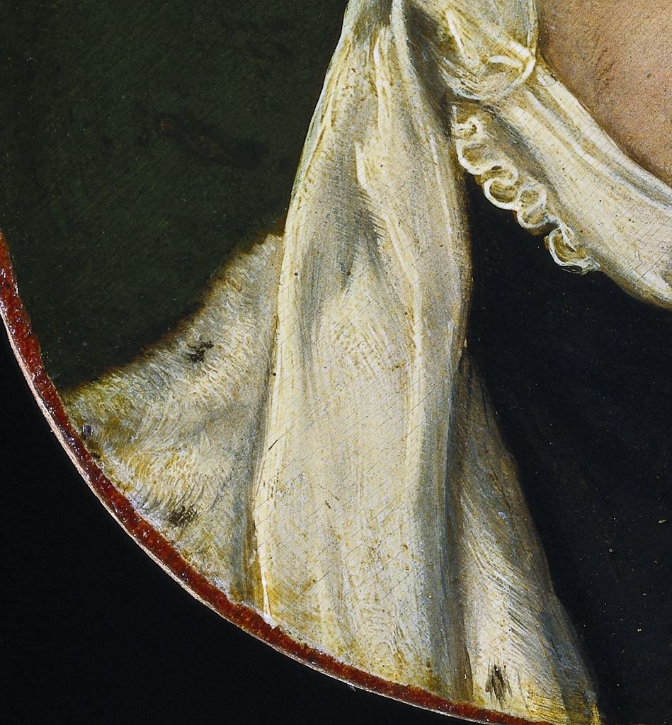 Mary of Hungary Veil and Painted Rim detail in Mary of Hungary Regent of the Netherlands